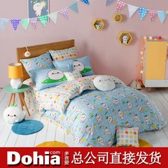 Much like the genuine 2017 new cotton four piece grass Yan dumpling children's cartoon cotton flannelette Kit 1.2m (4 feet) bed