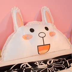 Creative bed back cushion for leaning on cartoon background wall soft bag tatami couch couch in the bedroom sofa by double bed on the large size of pillow core for leaning on: 50X50cm big white rabbit