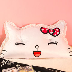 Creative bed back cushion for leaning on cartoon background wall soft bag tatami couch couch in the bedroom sofa waist by double bed on the large pillow of pillow core for leaning on: 50X50cm cat princess