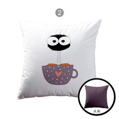 Cartoon black ball holding pillow cushion for leaning on quilt dual-use car office nap pillow air conditioning by plush headrest pillow large size square pillow: 50X50cm 2#