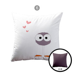 Cartoon black ball holding pillow cushion for leaning on quilt dual-use car office nap pillow air conditioning by plush headrest pillow large size square pillow: 50X50cm 6#