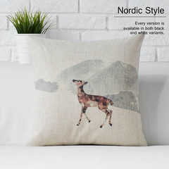 Nordic retro / IKEA style cotton pillowcases hold office sofa cushion on the bed against the pillow bag Large square pillow: 50X50cm D