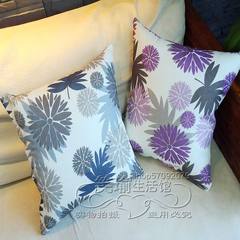 Colorful cloth flower living room sofa cushion and pillow chair backrest pillow core office window study Super square pillow: 55X55cm Purple flowers