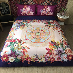 American style pastoral wind long staple cotton satin cotton bed four piece set pure cotton Osaka printed 1.8m Bed Suite Natasha 1.5m (5 ft) bed