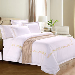 Simple Cotton Satin Embroidery embroidery hotel suite 1.8m bedding set of four pieces of bedding Madrid 1.5m (5 feet) bed