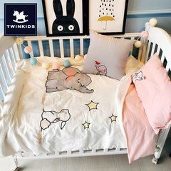 Kindergarten quilt three sets summer baby baby pure cotton bed product wash cotton baby nap quilt four sheets bed sheet star 105*60