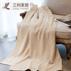 Spring and summer cotton towel blanket three three double gauze thick air conditioning blanket towel blanket nap blanket 150x180cm Pink