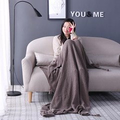 The cotton blanket blanket a sofa by towel blanket blanket cover office napping wool blanket single leg cotton blanket 100x150CM/ cloud mink blanket