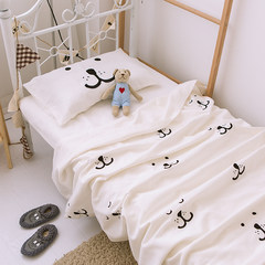Double layer yarn for children, three sets of cotton children's bed products, baby kindergarten, cotton gauze quilt, bed sheet Memexiong Other
