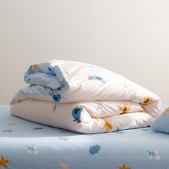 Nordic pure cotton four piece set simple bed sheet three piece set children's all cotton lovely room cartoon little fresh bed sheet bedspread happy chicken 1.2m (4 feet) bed