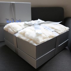 European layer thick hair imitation fur blanket bed decoration wedding gift blanket white wool blanket 127cmx152cm (double layer)