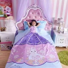 Girls bedclothes four piece Princess bedroom 1.2m bed cotton girl 1.8 children bed sheet three piece 1.5 Sissi Princess 1.8m (6 feet) bed