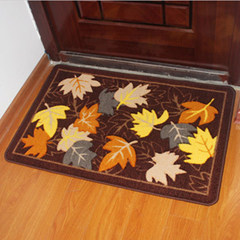 Door mat nylon dovetail door mat foot pad bedroom porch foyer bathroom mat anti-skid doodle mat 38x58cm dovetail - maple leaf