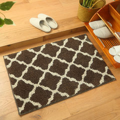 The toilet mat mat mat in the bathroom door bedroom bedside carpet floor pad and absorbent pad 60x90cm Romantic time - Dark Brown