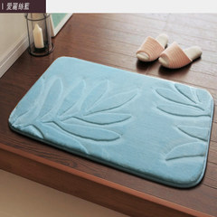 Door mat, bedroom hallway, household mat, bathroom, waterproof floor mat, waterproof floor mat, bathroom mat, bathroom mat, living room mat, custom size, please consult customer service for the willow leaf style, Alice blue