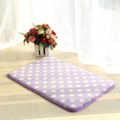 Bathroom toilet mat floor mat absorbent door mat toilet anti-skid pad bathroom mat cartoon thickened carpet 40× 60CM purple dot