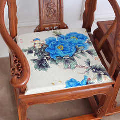 Customized new Chinese style flower and bird cushion retro rosewood sofa chair cushion dining chair cushion Chinese air cushion high-density sponge
