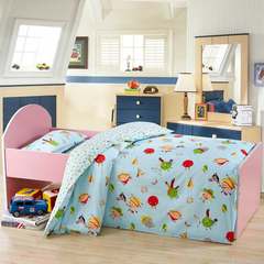 Children's home textile nursery cotton printed three piece cotton cartoon kit factory direct sale small apple blue other
