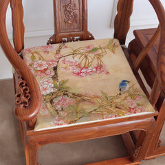 Customized new Chinese style flower and bird cushion retro rosewood sofa chair cushion dining chair cushion Chinese air cushion high density sponge