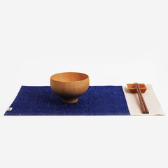 Natural home cloth series' double cloth insulation pad cushions mat mat mat mat tea tea bowl retro texture Blue grid