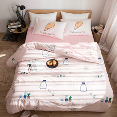 Full cotton kit three 4 four piece bedding, bedclothes 1.8m2.0 children cartoon bed sheets quilt 1.2 meters bed sheet pure 1.2m (4 feet) bed