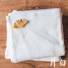 [leaders] Han bamboo fiber towels embroidered cloth towel buckle sofa towel blanket blanket blanket air-conditioning decoration 90*90cm Pale blue
