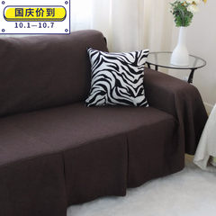 [coffee] anti-skid cloth cotton linen sofa cloth sofa cover cover full custom color package sofa set 210x260cm (cloth style) Mianma coffee