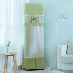 Air conditioner cover boot does not take vertical air conditioning cabinet GREE beauty cloth cover rural air conditioning cover A small green lattice skirt (boot taken) 175x52x32cm