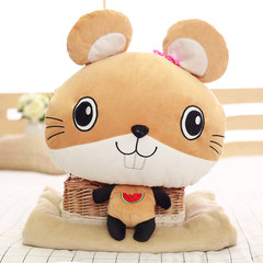Panda office, nap pillow, car pillow, quilt dual-use cushion, air conditioner is three large (55*30 cm) of coral blanket, brown teeth.