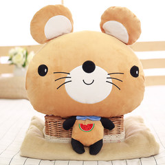 Panda office, nap pillow, car pillow, quilt dual-use cushion, air conditioner is three large (55*30 cm) brown round eye with coral blanket.