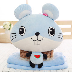 Panda office, nap pillow, car pillow, quilt dual-use cushion, air conditioner is three large (55*30 cm) with coral blanket.