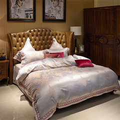 The new type textile Jun Rong Jane jacquard sheets Six Piece Kit silky Satin light high-end bedding 1.5m (5 feet) bed