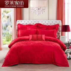 Roley textile bedding red jacquard wedding Six Piece Kit TY216 shining neon counter genuine 1.8m (6 feet) bed