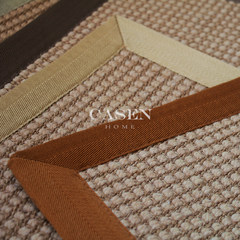 Cezanne natural wool blended sisal carpet soft tatami bed bedroom living room coffee table study custom blanket 1.7m× 2.3m YM02+S13 + non-woven bottom edge