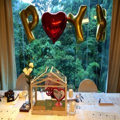 32 inch large letter birthday aluminum film balloon, English foil wedding room, wedding party aluminum foil balloon arrangement