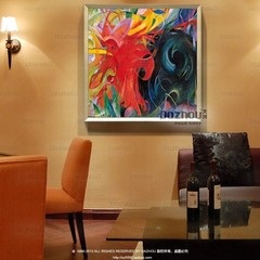 Abstract thick texture, simple hand-painted oil painting, single decorative hanging painting in the porch corridor of European hotel, is selling well