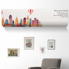 Easy house hanging wall air conditioner hanging, GREE Haier beauty all package fabric air conditioning cover dust cover Colorful villages and towns (2) Pleasing to the eye, the 181 highest