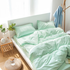 北欧纯色简约全棉1.5M床单四件套日式水洗棉1.8床笠被套床单床品 床单款 1.2m（4英尺）床