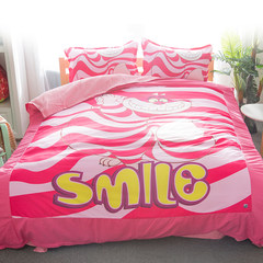 Cartoon bedding quilt 1.5m bed, student dormitory single product, quilt cover, sanding special price, children bed product 1.2m bed SMILE 1.2m (4 feet) bed.