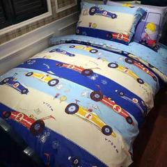 SSY counter cartoon for children, boys and girls, cotton three or four sets of pure cotton double bed Suite Speed drift 1.2m (4 feet) bed