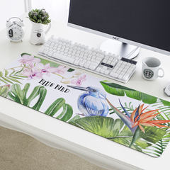 Large Nordic style garden game mouse pad thickening waterproof seam office computer keyboard antiskid mat Mouse pad rainforest 4 [size 30x78]