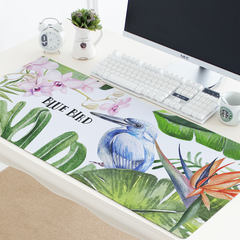 Large Nordic style garden game mouse pad thickening waterproof seam office computer keyboard antiskid mat Super mouse pad - rainforest 4 [40x90]