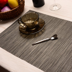 Creative european-style western dining pad PVC heat insulation pad Japanese table pad tray pad bowl pad rectangular anti-ironing pad black ash dining pad