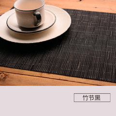 Creative european-style western dining pad PVC heat insulation pad Japanese table pad tray pad bowl pad rectangular anti-ironing pad bamboo festival black