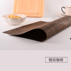 创意欧式西餐餐垫 PVC隔热垫日式餐桌垫盘垫碗垫 长方形防烫餐垫 格纹咖啡