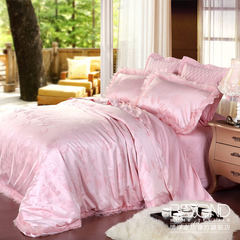 Luxury bedding textiles Jacquard Silk Wedding Princess Bed Suite six sets - Elson 1.5m (5 feet) bed