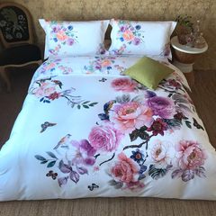 Beautiful garden flowers super soft skin Egyptian cotton satin cotton four piece suite of digital printing 1.5m (5 feet) bed