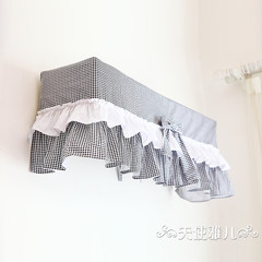 Dust cover cover can be used in all inclusive garden cloth butterfly knot air conditioner cover black and white lattice Bow and tie black and white plaid Table runner 30&times 180cm;