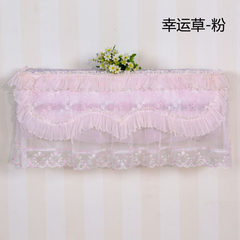 Embroidery hanging machine air conditioning cover hanging lace cloth dust cover air conditioning cover rural modern package mail lucky grass - powder elastic uniform code top 88*20