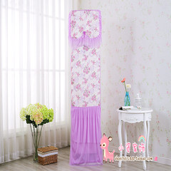 The air conditioning cabinet cover fabric lace cover vertical air conditioning air conditioner set of air conditioner cover lace cover Beauty purple 53*33*175 (2.5P)